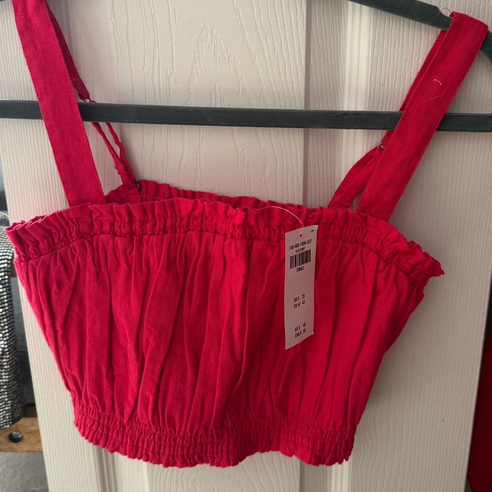 Abercrombie linen crop tank